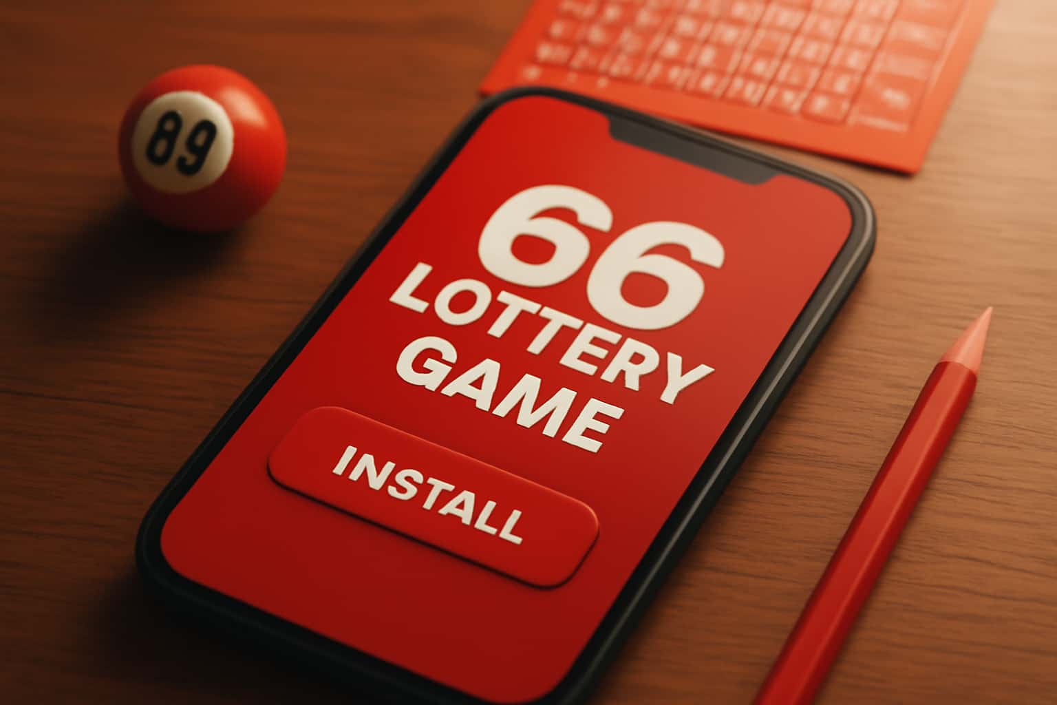 Informational scene about 66 Lottery Game install process.