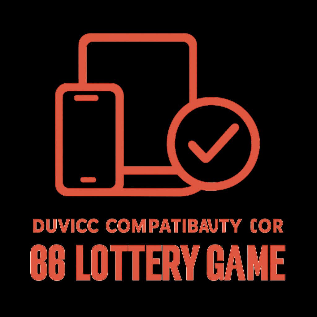 Badge representing device compatibility for 66 Lottery Game.