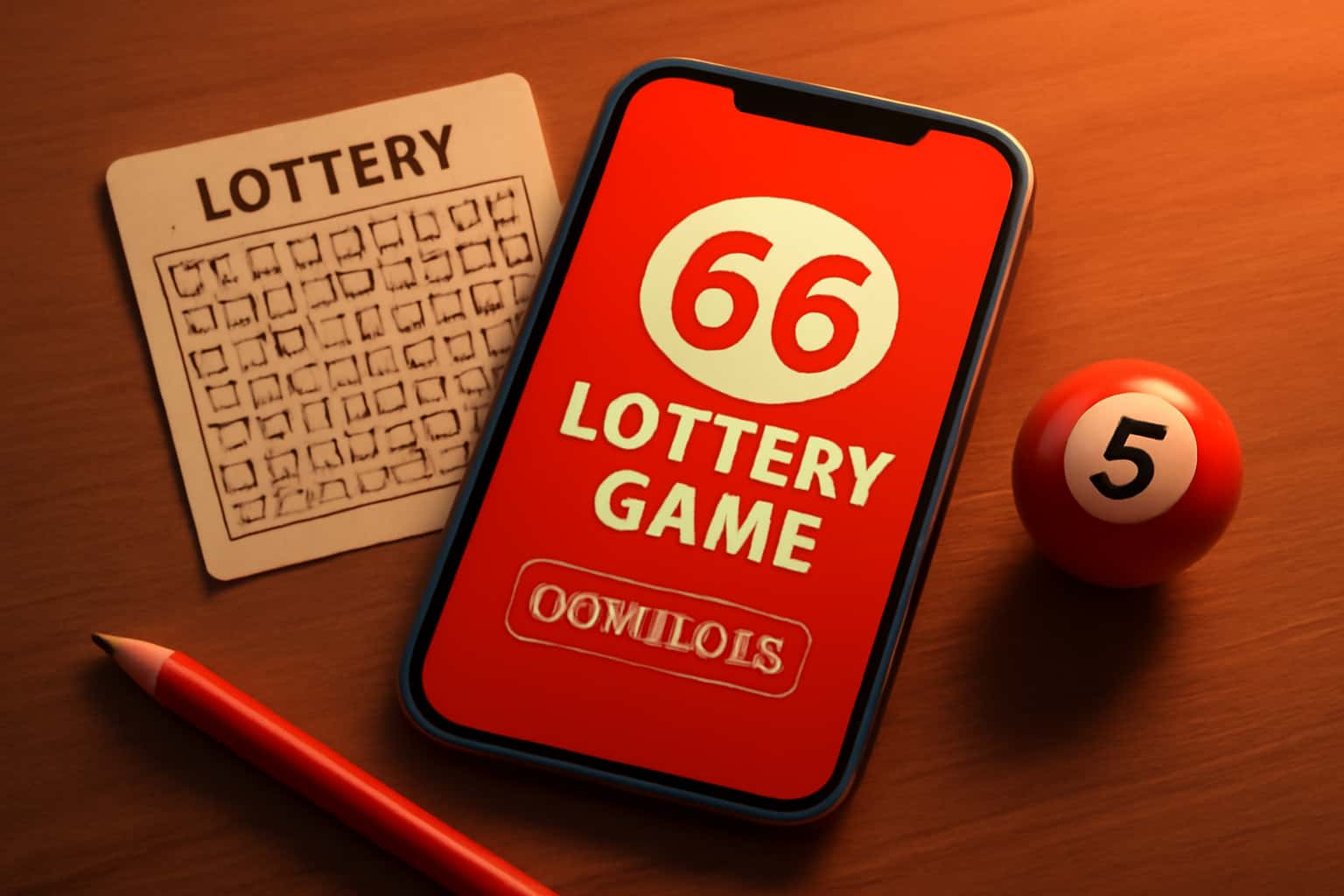 Informational scene about 66 Lottery Game Download with dominant color #c4181a.