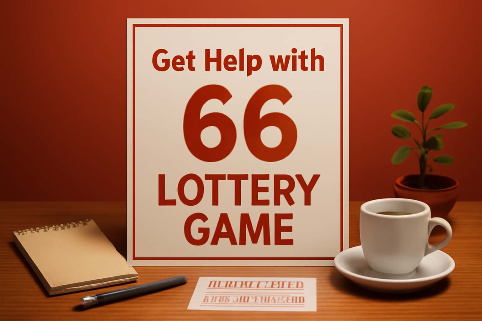 Informational scene about Get Help with 66 Lottery Game.