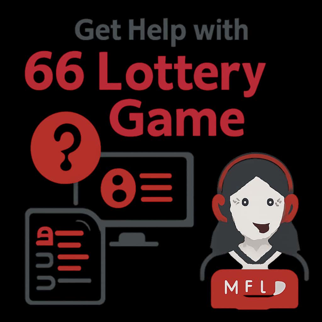 Diagram explaining Get Help with 66 Lottery Game.