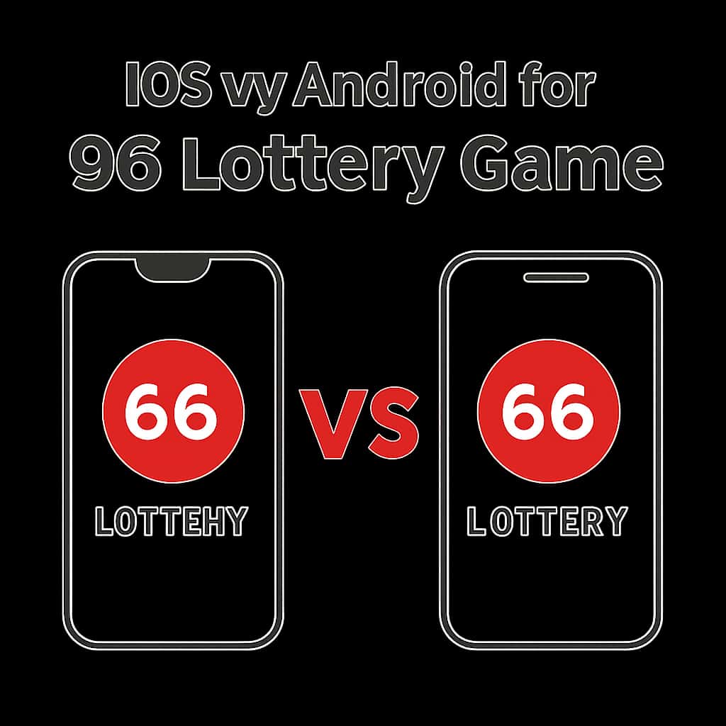Diagram illustrating iOS vs Android differences for 66 Lottery Game.