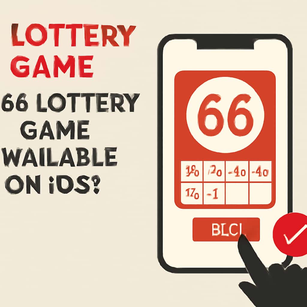 Diagram explaining '66 Lottery Game' iOS status.
