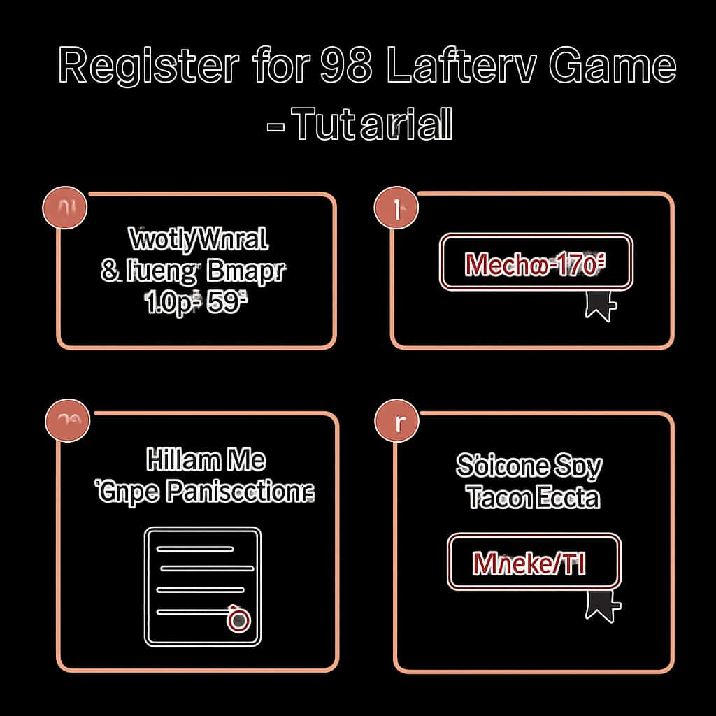 Diagram explaining the steps to register for the 66 Lottery Game.
