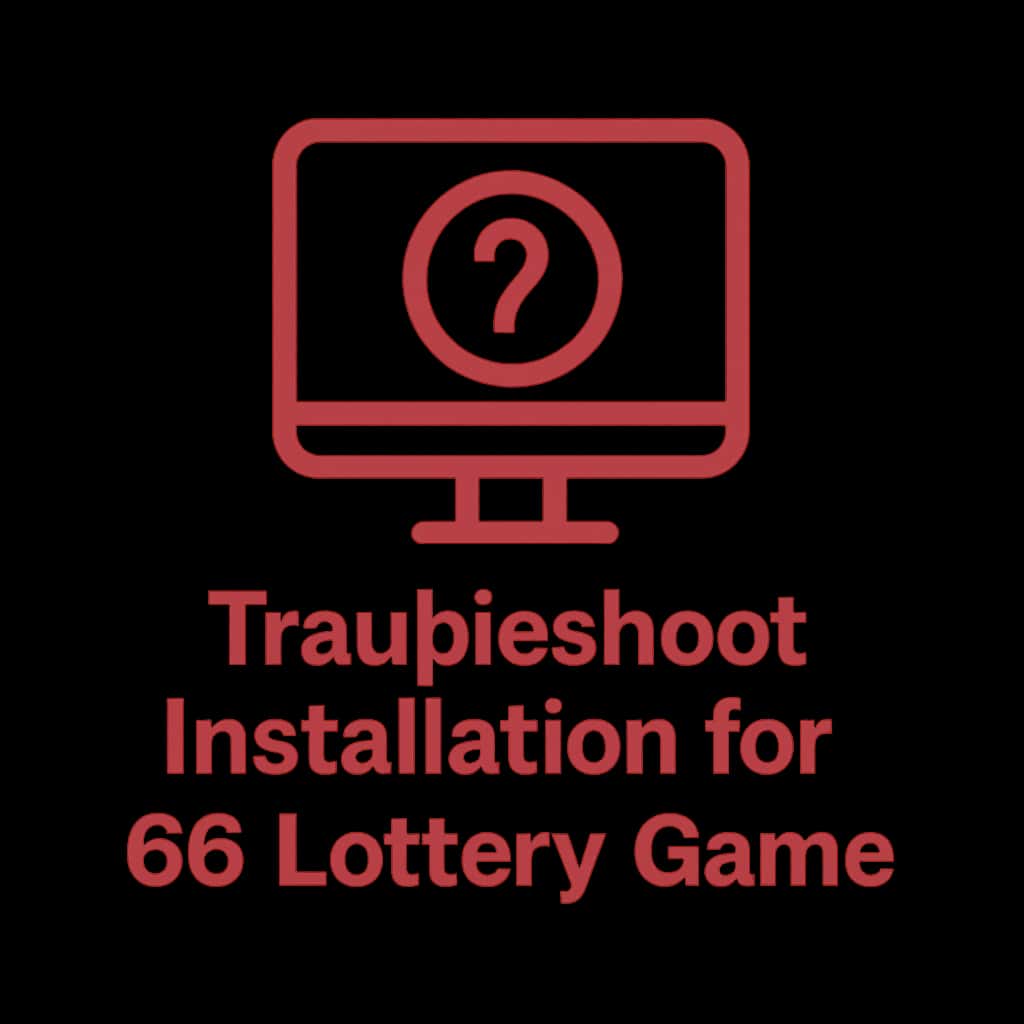 A badge representing the troubleshooting guide for the 66 Lottery Game.