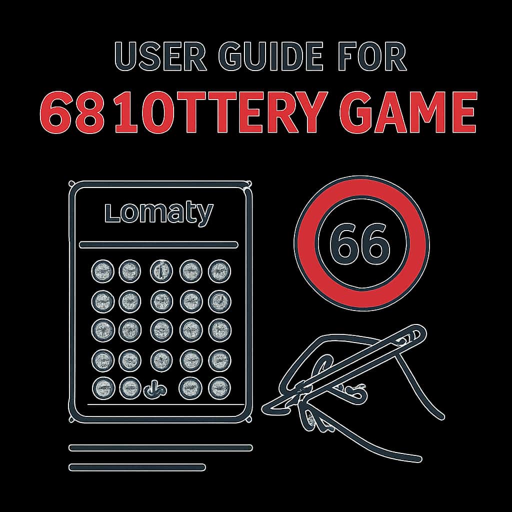 An educational illustration for the User Guide for 66 Lottery Game.